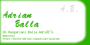 adrian balla business card